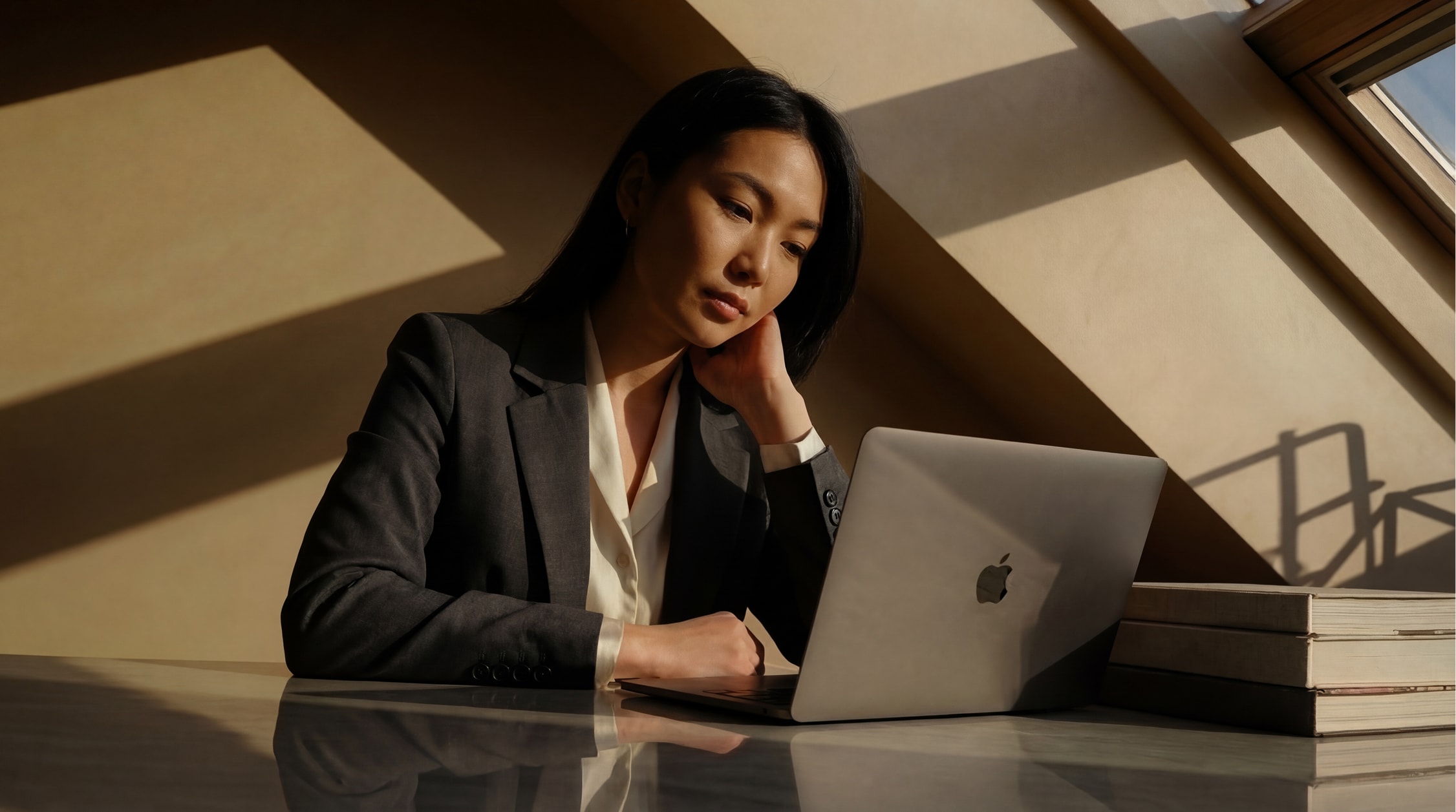 Professional working on a laptop